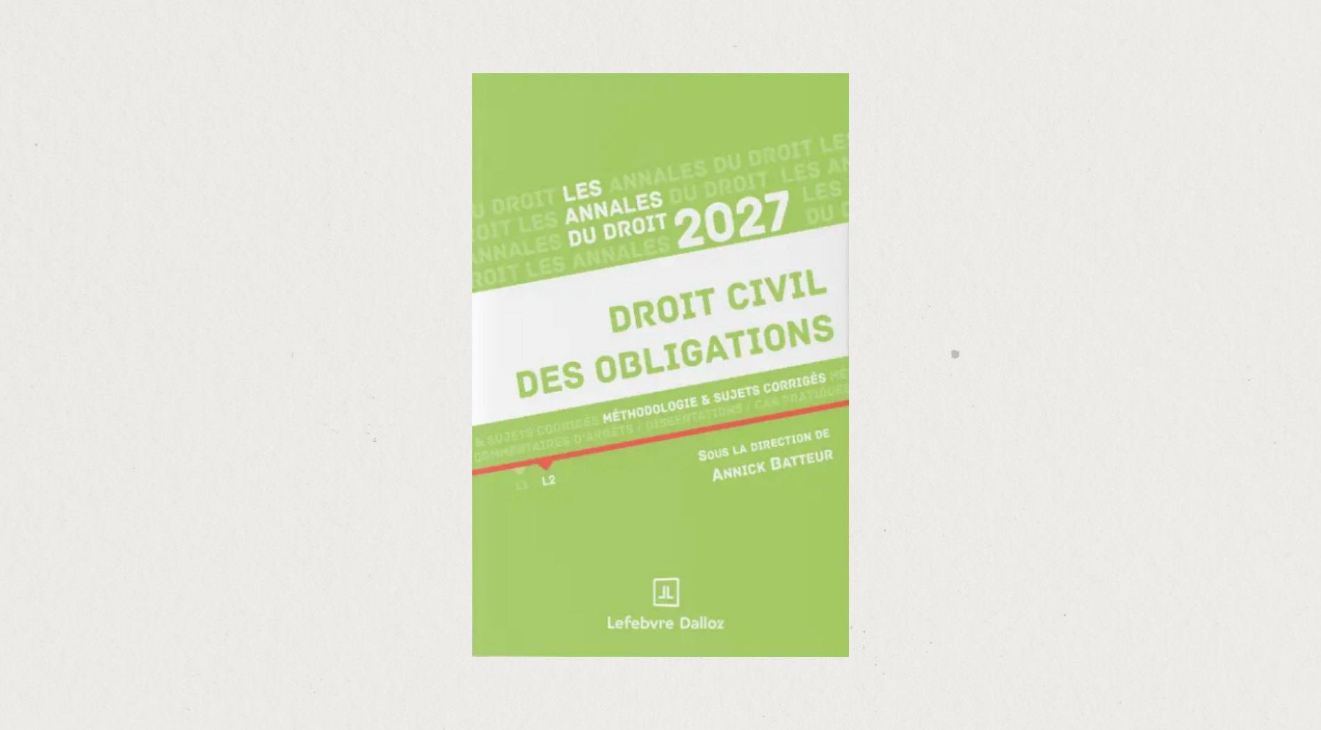 Illustration de l'article Annales droit civil des obligations 2027